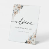Panneau de conseil floral Ivory And Blue Boho (Recto)