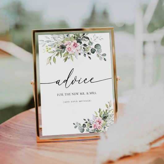 Panneau de conseil Floral rose pâle