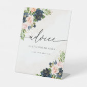 Panneau de conseil Marine & Blush Rose Floral (Recto)