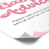 Panneau de conseil Poster Baby shower de fille Elé (Coin)