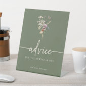 Panneau de conseils de mariage floraux (In SItu)