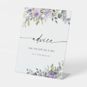Panneau de conseils Fleurs violettes romantiques (Recto)
