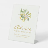 Panneau de conseils floraux citron (Recto)