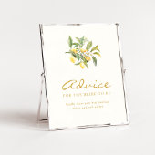 Panneau de conseils floraux citron