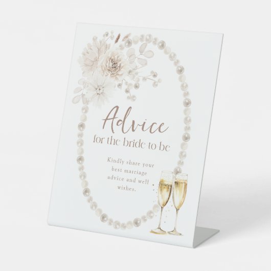 Panneau de conseils pour la mariée (Recto)