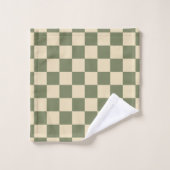 Panneau de contrôle vert et beige clair (Gant de toilette)