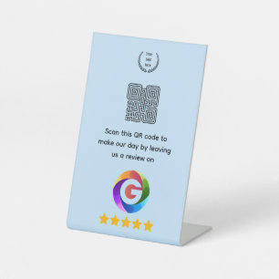 Panneau de critiques Google sur pied   Présentoir 