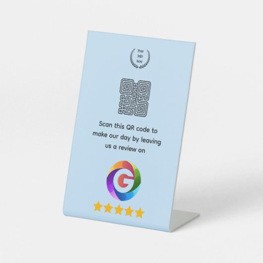Panneau de critiques Google sur pied | Présentoir  (Recto)