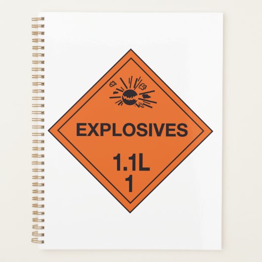 Panneau de danger Explosifs Classe 1.1L (Devant)