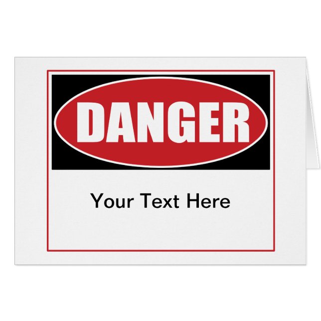 Panneau de danger personnalisable (Devant horizontal)