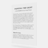 Panneau de déclaration d'artiste pour exposition d (Angle)