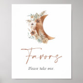 Panneau de décoration florale Boho Over the moon (Devant)