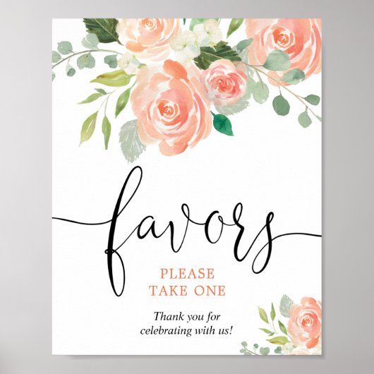 Panneau de décoration florale verte pêche 'Prenez- (Devant)