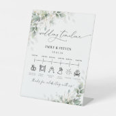 Panneau de déroulement du mariage au thème d'eucal (Recto)