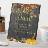 Panneau de dessert de mariage en bois rustique d'a (In SItu)