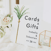 Panneau de destination Palm Tree Cartes de mariage