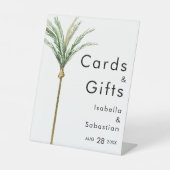 Panneau de destination Palm Tree Cartes de mariage (Recto)