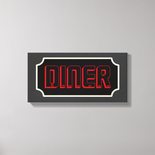 Panneau de diner rouge sur toile (Recto)