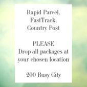 Panneau de direction pour laisser les colis Logo A (Feuille 3)