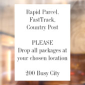 Panneau de direction pour laisser les colis Logo A (Feuille 2)