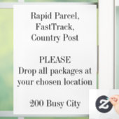 Panneau de direction pour laisser les colis Logo A (Maison)