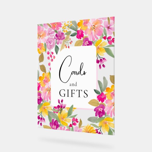 Panneau de douche nuptiale fleurie du jardin (Angle)