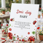 Panneau de faveur de Baby shower Fille lady bug