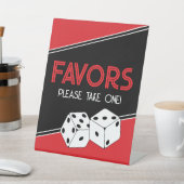 Panneau de faveur de fête de dés de casino (In SItu)