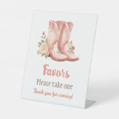 Panneau de faveur de thème de fête prénatale Cowgi (Recto)