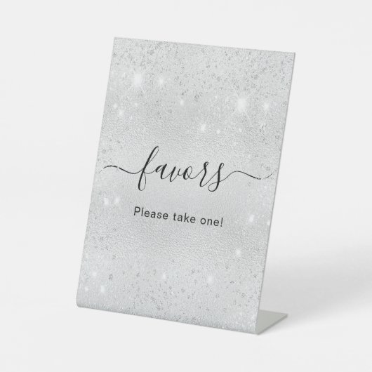 Panneau de faveurs de paillettes d'argent (Recto)