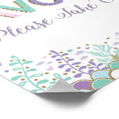 Panneau de faveurs de sirène Décoration de gâteau  (Coin)