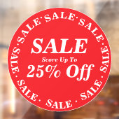 Panneau de fenêtre de magasin de soldes - Texte pe (Feuille 2)