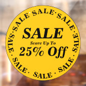 Panneau de fenêtre de magasin en solde - Texte per (Feuille 2)