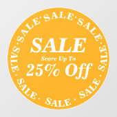 Panneau de fenêtre de magasin en solde - Texte per (Feuille)