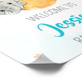 Panneau de fête d'accueil cigogne affiche de la fê (Coin)