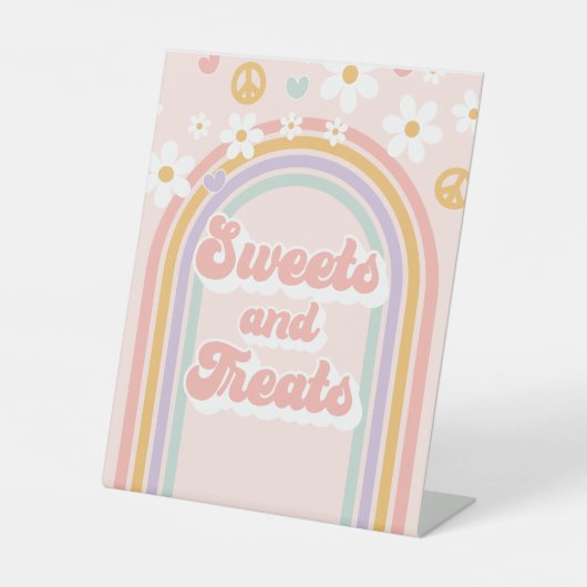 Panneau de fête d'anniversaire Groovy Rainbow Swee (Recto)
