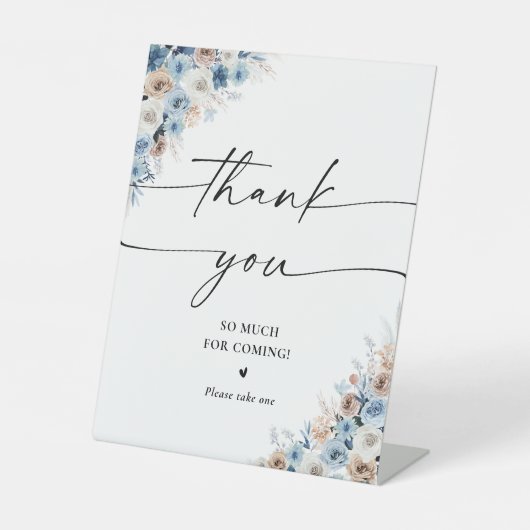 Panneau de Fête des mariées Boho bleu (Recto)