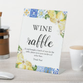 Panneau de Fête des mariées Carreaux bleus Citron  (In SItu)