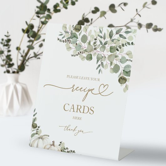 Panneau de Fête des mariées Citrouille vert Recett