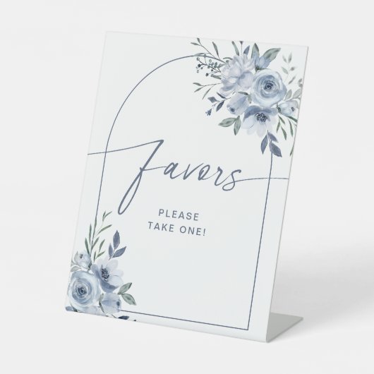 Panneau de Fête des mariées Dusty Blue Favors (Recto)