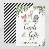 Panneau de fête Woodland - Panneau Cartes et Cadea (Devant / Derrière)