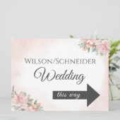 Panneau de flèche directionnelle Invitation de pla (Debout devant)