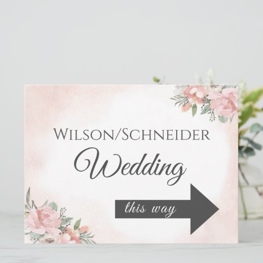 Panneau de flèche directionnelle Invitation de pla (Debout devant)