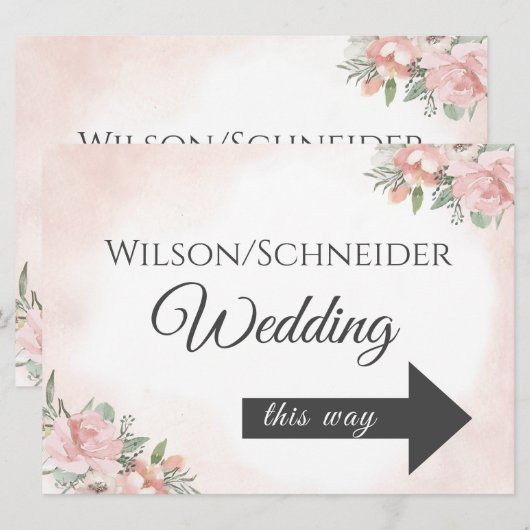 Panneau de flèche directionnelle Invitation de pla (Devant / Derrière)