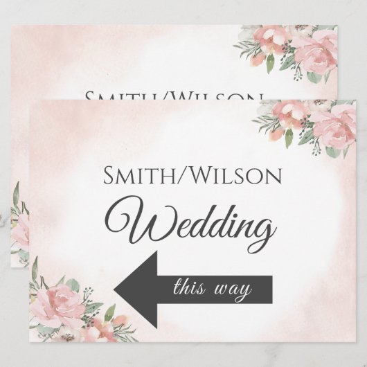 Panneau de flèche directionnelle Invitation de pla (Devant / Derrière)