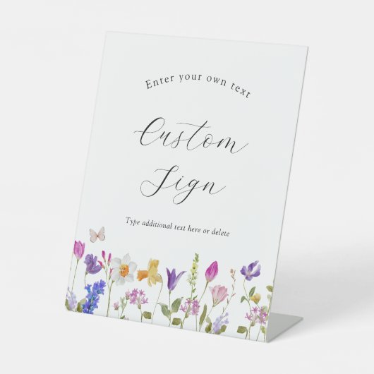 Panneau de fleurs de printemps en fleurs Texte per (Recto)