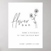 Panneau de fleurs Mariage HARLOW 18x24 Poster (Devant)