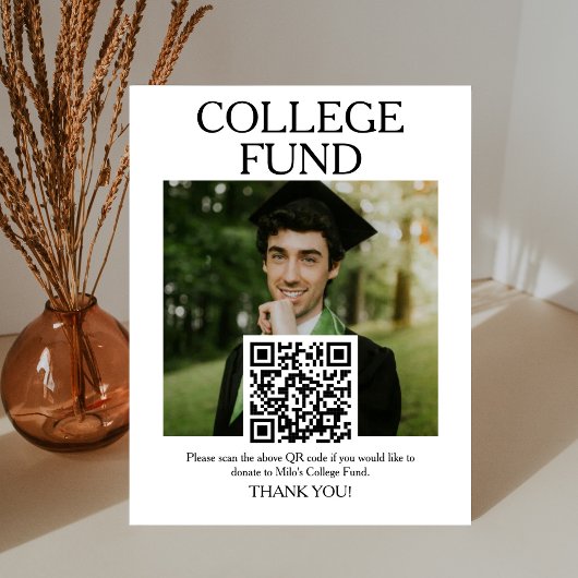 Panneau de fonds universitaire QR Code avec photo 