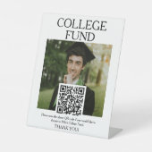 Panneau de fonds universitaire QR Code avec photo  (Recto)