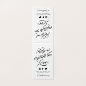 Panneau de hashtag Mariage personnalisé noir et bl (Outside Unfolded)